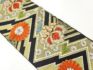 アンティーク　菊桐松梅模様織出し袋帯（材料）